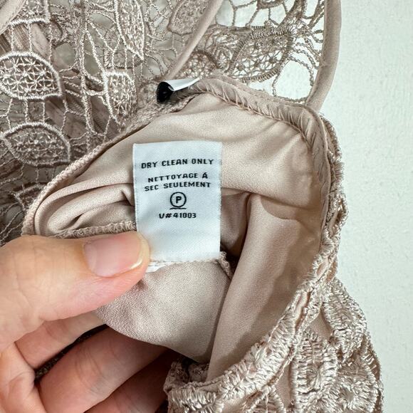 Diane von Furstenberg DVF Blush Pink Lace Overlay Sleeveless Sheath Dress - Picture 11 of 11